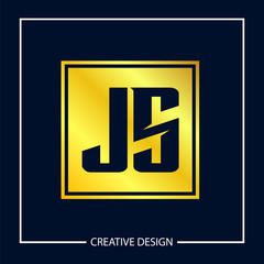 Initial Letter JS Logo Template Design