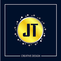 Initial Letter JT Logo Template Design