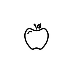 Apple Icon in trendy flat style isolated on white background