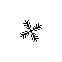 snowflake icon in flat style isolatedon white background