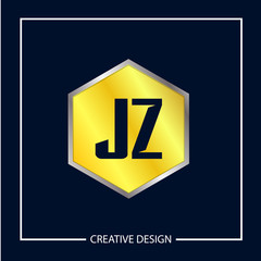 Initial Letter JZ Logo Template Design