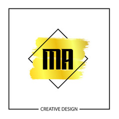 Initial MA Letter Logo Template Design