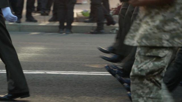 Many soldiers train at military parade for Independance day