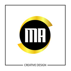Initial MA Letter Logo Template Design