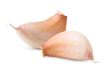 garlic, isolated on white background, clipping path, full depth of field