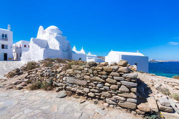 A 14th century Paraportiani Church on the island of Mykonos, Greece. © gatsi