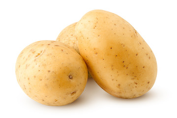 potato, isolated on white background, clipping path, full depth of field