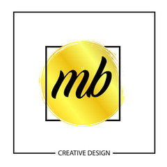 Initial MB Letter Logo Template Design