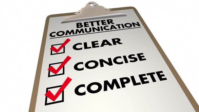 Better Communication Checklist Clear Concise 3d Animation