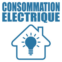 Logo consommation électrique.
