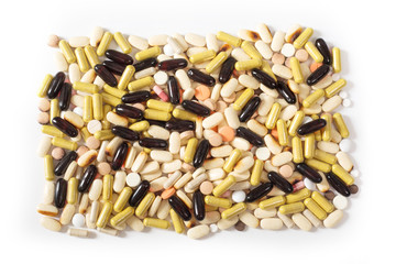 Many pills background