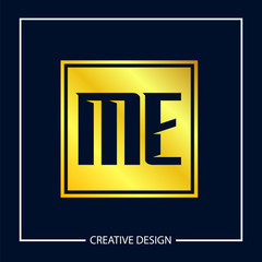 Initial ME Letter Logo Template Design