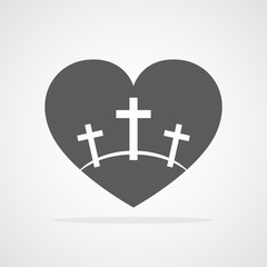 Obraz premium Calvary icon. Vector illustration.