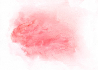 Obraz premium Red watercolor running stain. It's a good background for any type of designer work.