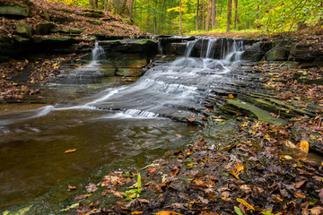Fototapeta na wymiar Waterfall In Autumn