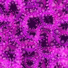 Fototapeta na wymiar Vector abstract pastel pattern of purple gears of spheres on a purple background for fabrics or festive attributes.