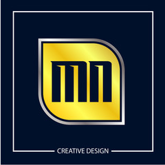 Initial MN Letter Logo Template Design