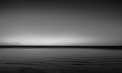 Black and White Sea horizon