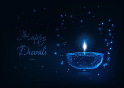 Hãy khám phá hình ảnh với nền nền xanh dương đậm và lấp lánh này để đón chào ngày Diwali với không khí tràn ngập niềm vui và sự kiện đặc biệt!
