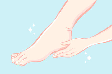 beauty woman foot care concept