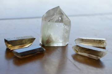 Healing crystal grid kit, lovely wicca crystal set. Healing gems for witches alter, clear quartz...