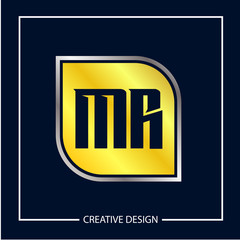 Initial MR Letter Logo Template Design