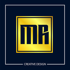 Initial MR Letter Logo Template Design