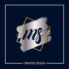 Initial MS Letter Logo Template Design
