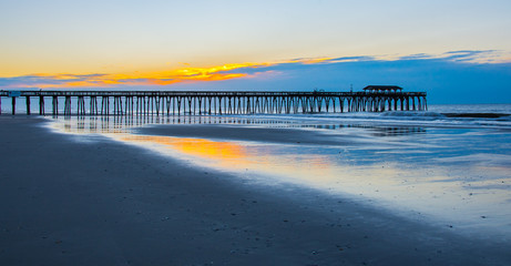 Sunrise over the Myrtle Beach, SC fishing pier
