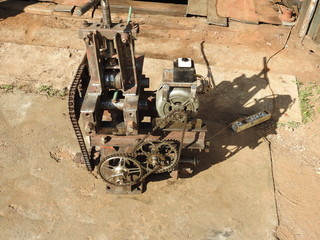 homemade bending mechanism, worm gear, homemade Bicycle parts, Bicycle sprockets, iron, steel, steam punk