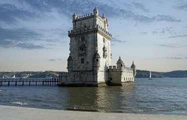 tower of belem in lisbon in portugal