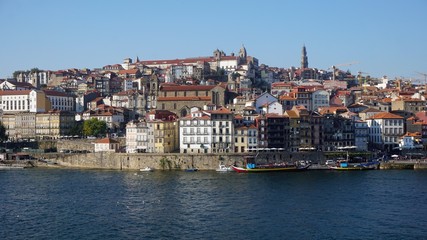 cable car at the douro river of porto