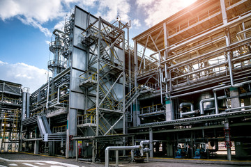Fototapeta premium Chemical production line of thermoplastic