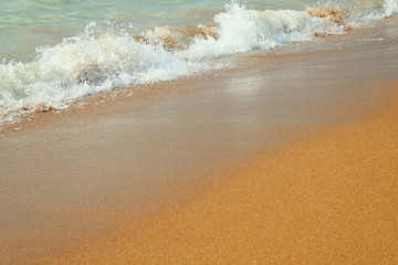 Sea wave and beach. Background. Landscape.