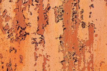 Iron sheet with dried paint. Close-up. Background. Texture.