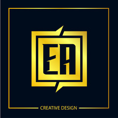 Initial EA Letter Logo Template Design