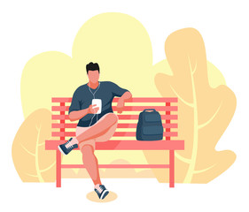 man sitting on a bench
