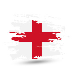Fototapeta premium Grunge brush stroke with England national flag
