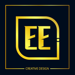 Initial EE Letter Logo Template Design