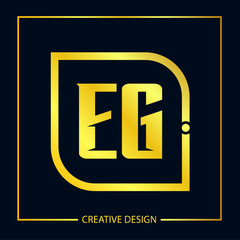 Initial EG Letter Logo Template Design