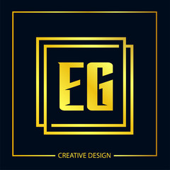 Initial EG Letter Logo Template Design