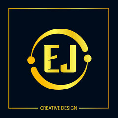 Initial EJ Letter Logo Template Design