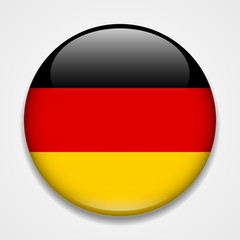 Flag of Germany. Round glossy badge