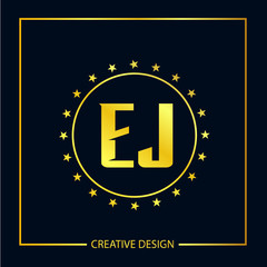 Initial EJ Letter Logo Template Design