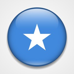 Flag of Somalia. Round glossy badge