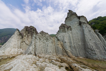 Japanese Rugged Holy Rocks (Aomori - Hotokegaura)