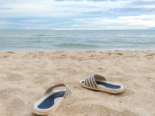 Sneaker on beach