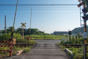 Fototapeta premium Railroad Crossing in Japan