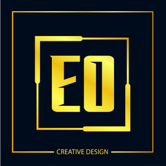 Initial EO Letter Logo Template Design