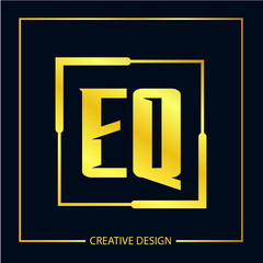 Initial EQ Letter Logo Template Design